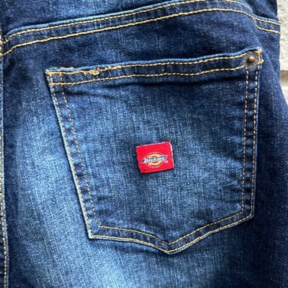 Dickies Distressed Raw Hem Bib Shortalls Sz S - Picture 10 of 15